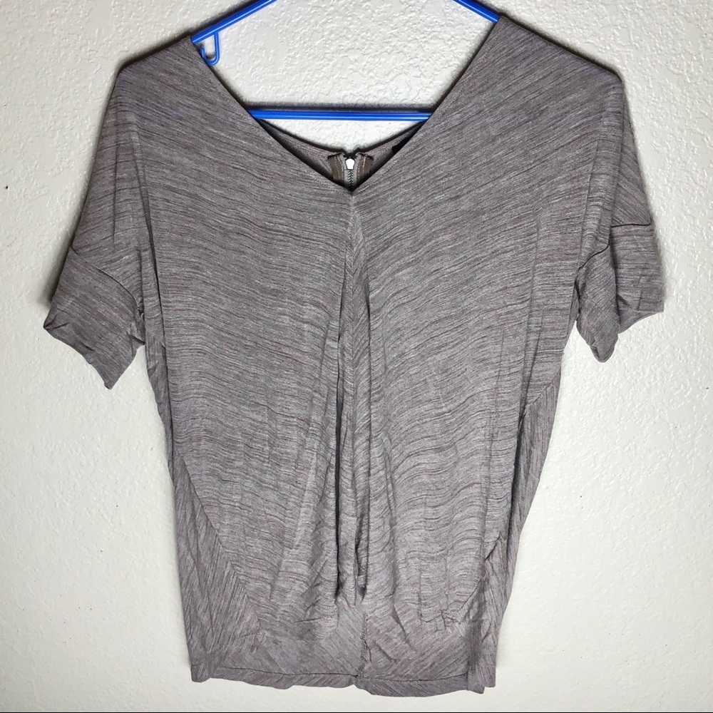 ZARA W&B collection v neck zipper back top medium